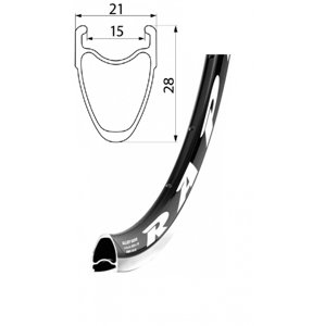 Ráfik Remerx Rapid 622x15 32 dier, čierny