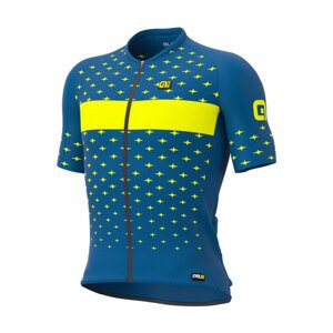 ALÉ Cyklistický dres s krátkym rukávom - STARS - žltá/modrá L