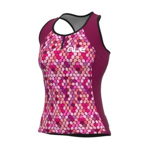 ALÉ Cyklistický dres bez rukávov - SOLID CANDY LADY - ružová M