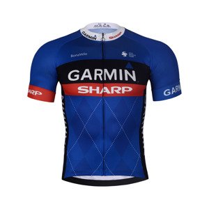 BONAVELO Cyklistický dres s krátkym rukávom - GARMIN SHARP - modrá/čierna 4XL