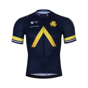 BONAVELO Cyklistický dres s krátkym rukávom - AQUA BLUE - modrá/zlatá L