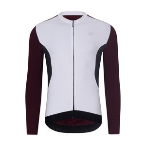 HOLOKOLO Cyklistická zateplená bunda - SPECIAL - biela/bordová XL
