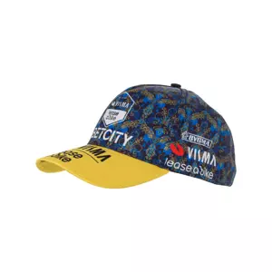 AGU Cyklistická čiapka - TDF 2024 TEAM VISMA | LEASE A BIKE - modrá/žltá UNI