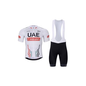 BONAVELO Cyklistický krátky dres a krátke nohavice - UAE 2024 - čierna/biela