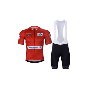 BONAVELO Cyklistický krátky dres a krátke nohavice - LA VUELTA - červená/čierna