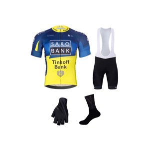 BONAVELO Cyklistický mega set - SAXO BANK TINKOFF - modrá/biela/žltá/čierna