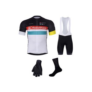 BONAVELO Cyklistický mega set - RADIOSHACK-NISSAN - biela/viacfarebná/čierna