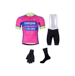 BONAVELO Cyklistický mega set - LAMPRE - biela/ružová/čierna