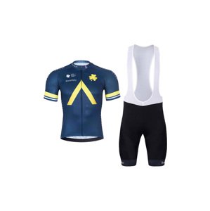 BONAVELO Cyklistický krátky dres a krátke nohavice - AQUA BLUE - čierna/modrá