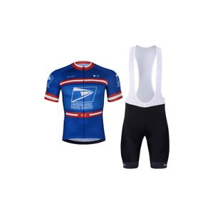 BONAVELO Cyklistický krátky dres a krátke nohavice - US POSTAL - čierna/modrá