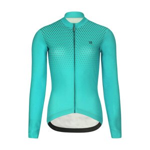 RIVANELLE BY HOLOKOLO Cyklistický dres s dlhým rukávom zimný - STARLIGHT WINTER  - tyrkysová S