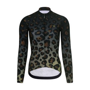 RIVANELLE BY HOLOKOLO Cyklistický dres s dlhým rukávom zimný - WILDCAT WINTER - hnedá/čierna XS