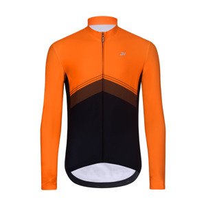 HOLOKOLO Cyklistická zateplená bunda - ARROW II WINTER - oranžová/modrá 4XL