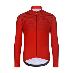 HOLOKOLO Cyklistický dres s dlhým rukávom zimný - STARLIGHT WINTER - červená 4XL