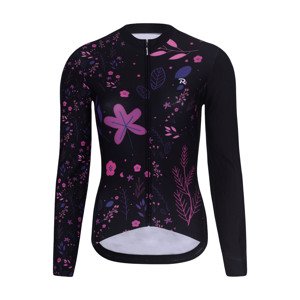 RIVANELLE BY HOLOKOLO Cyklistický dres s dlhým rukávom zimný - OASIS WINTER - čierna/ružová 2XL