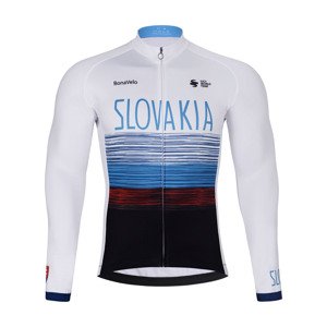 BONAVELO Cyklistická zateplená bunda - SLOVAKIA WINTER - biela/viacfarebná 4XL
