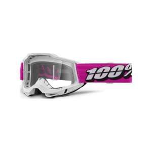 100% SPEEDLAB Cyklistické okuliare - ACCURI 2 - cyklamenová/biela/čierna