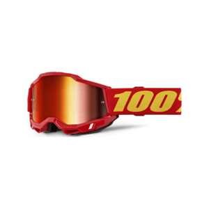 100% SPEEDLAB Cyklistické okuliare - ACCURI 2 - červená/žltá