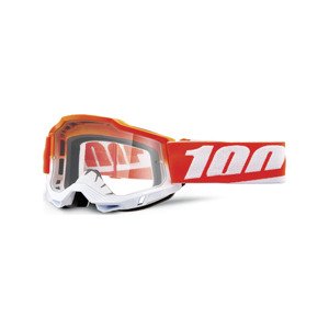 100% SPEEDLAB Cyklistické okuliare - ACCURI 2 - oranžová/biela