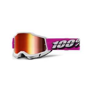 100% SPEEDLAB Cyklistické okuliare - ACCURI 2 - cyklamenová/červená/biela