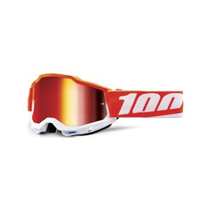 100% SPEEDLAB Cyklistické okuliare - ACCURI 2 - červená/biela