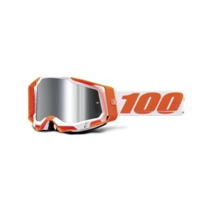 100% SPEEDLAB Cyklistické okuliare - RACECRAFT 2 - oranžová/biela/strieborná