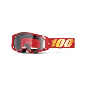 100% SPEEDLAB Cyklistické okuliare - ARMEGA - červená/žltá