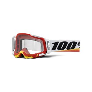 100% SPEEDLAB Cyklistické okuliare - RACECRAFT 2 - biela/červená/žltá/čierna