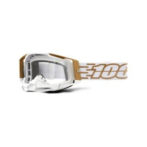 100% SPEEDLAB Cyklistické okuliare - RACECRAFT 2 - biela/hnedá