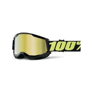 100% SPEEDLAB Cyklistické okuliare - STRATA 2 - čierna/žltá/zlatá
