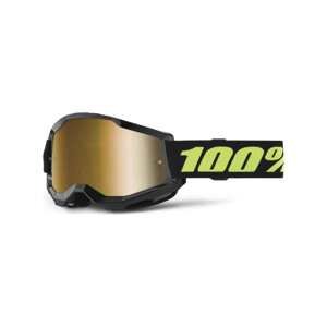 100% SPEEDLAB Cyklistické okuliare - STRATA 2 - čierna/žltá/zlatá