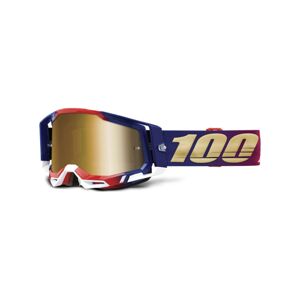 100% SPEEDLAB Cyklistické okuliare - RACECRAFT 2 - modrá/červená/zlatá