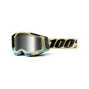 100% SPEEDLAB Cyklistické okuliare - RACECRAFT 2 - hnedá/svetlo modrá/čierna/strieborná