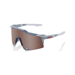 100% SPEEDLAB Cyklistické okuliare - SPEEDCRAFT - šedá/biela/strieborná