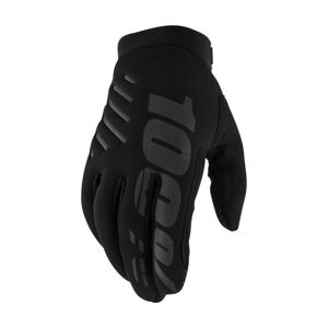 100% SPEEDLAB Cyklistické rukavice dlhoprsté - BRISKER - čierna 2XL