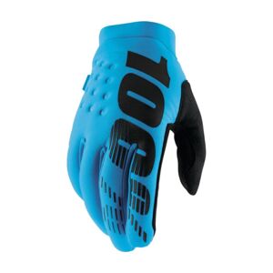 100% SPEEDLAB Cyklistické rukavice dlhoprsté - BRISKER - tyrkysová L
