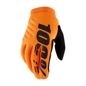 100% SPEEDLAB Cyklistické rukavice dlhoprsté - BRISKER - oranžová/čierna M