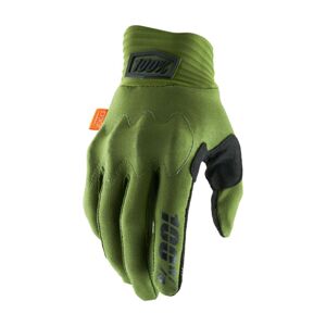 100% SPEEDLAB Cyklistické rukavice dlhoprsté - COGNITO D3O - zelená/čierna