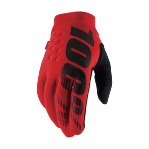 100% SPEEDLAB Cyklistické rukavice dlhoprsté - BRISKER - červená