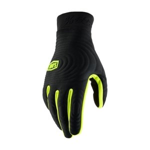 100% SPEEDLAB Cyklistické rukavice dlhoprsté - BRISKER XTREME - čierna/žltá M