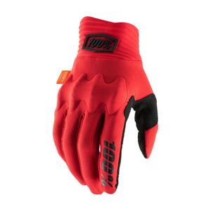 100% SPEEDLAB Cyklistické rukavice dlhoprsté - COGNITO D3O - červená/čierna