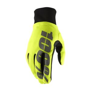 100% SPEEDLAB Cyklistické rukavice dlhoprsté - HYDROMATIC - žltá 2XL