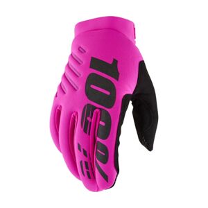 100% SPEEDLAB Cyklistické rukavice dlhoprsté - BRISKER W - ružová/čierna L