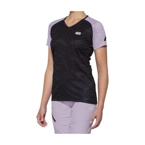 100% SPEEDLAB Cyklistický dres s krátkym rukávom - AIRMATIC W - čierna/fialová