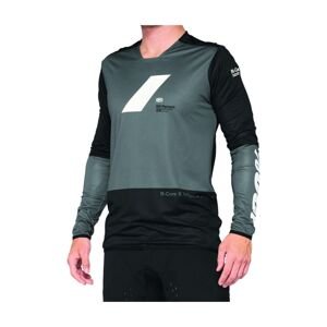100% SPEEDLAB Cyklistický dres s dlhým rukávom letný - R-CORE X - šedá/čierna XL