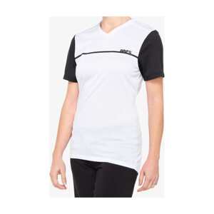 100% SPEEDLAB Cyklistický dres s krátkym rukávom - RIDECAMP W - biela/čierna L