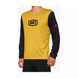 100% SPEEDLAB Cyklistický dres s dlhým rukávom letný - AIRMATIC - žltá S