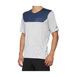 100% SPEEDLAB Cyklistický dres s krátkym rukávom - AIRMATIC - šedá/modrá M