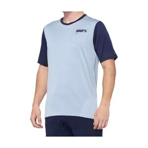 100% SPEEDLAB Cyklistický dres s krátkym rukávom - RIDECAMP - svetlo modrá/modrá M