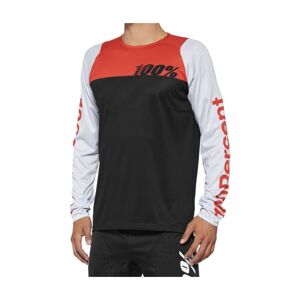 100% SPEEDLAB Cyklistický dres s dlhým rukávom letný - R-CORE - čierna/červená S